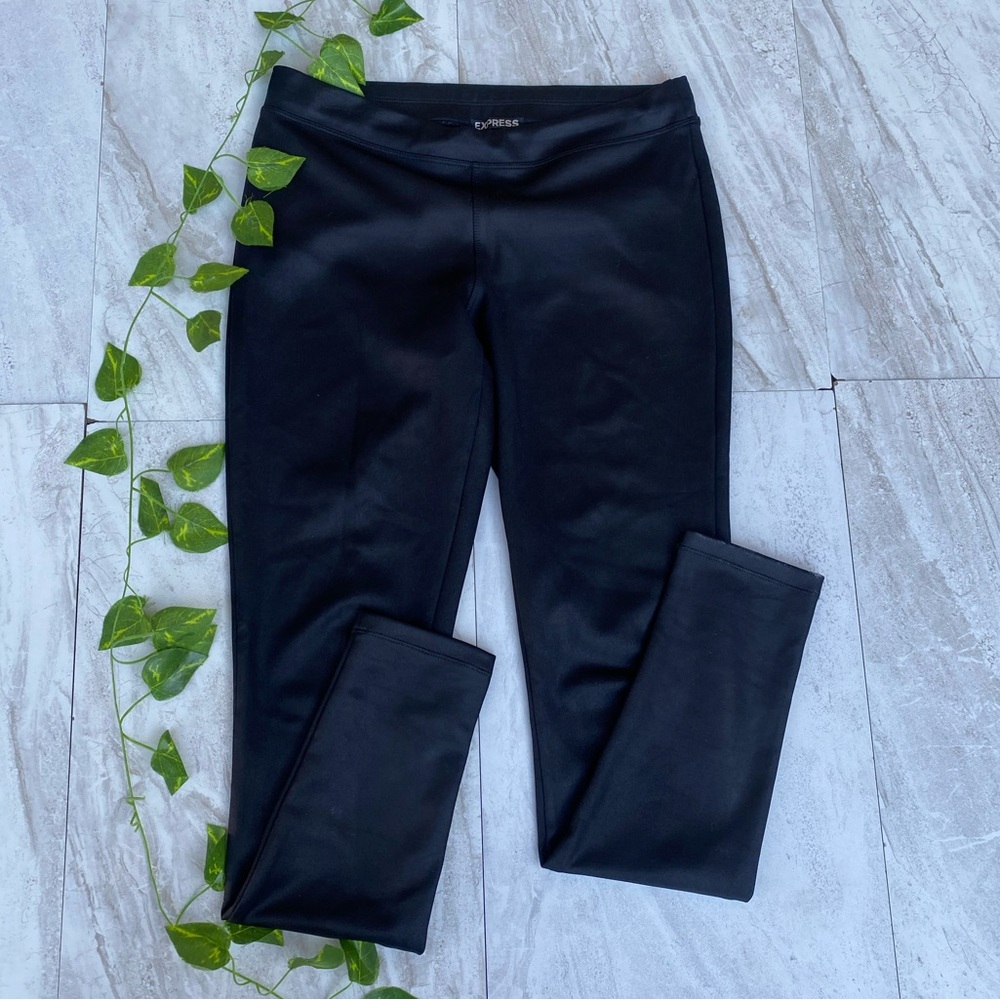 Express Stretchy Pleather Leather Pants Leggings Skinny Edgy Grunge 60s 70s 80s